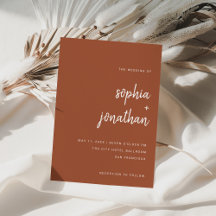 Script Minimalista Moderno Terracotta | Casamento