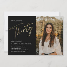 Script mínimo preto e aniversário de 30 anos Doura