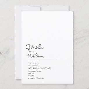 Convite Script Minimo Seu Foto Salve a Data