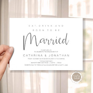 Convite Script Moderno, Celebração de Partido Janto de Noi