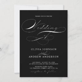 Convite Script Moderno de Caligrafia Elegante Simples Casa