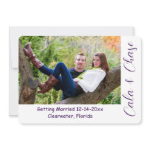 Script Moderno e Foto Assimétrica Save the Date