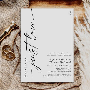 Convite Script Moderno Nada Rico Apenas Adora Casamento