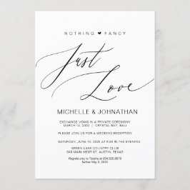 Convite Script Moderno, Preto, Recepção de Casamento às Es