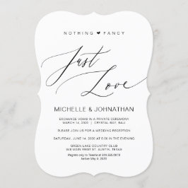 Convite Script Moderno, Preto, Recepção de Casamento às Fu