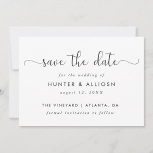 Convite Script Moderno Salva A Data   Orçamento Flyer