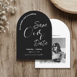 Convite Script Moderno Salve O Casamento De Bebidas Livres