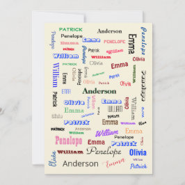 Convite Script Personalizado de Diversão de Nuvem do Word