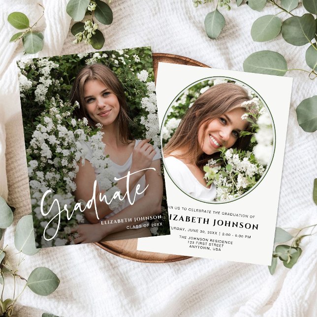 Convite Script Photo Graduation Party  (Criador carregado)