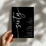 Convite Script Sessenta Anos<br><div class="desc">Celebre seu aniversário de 60 anos com estilo com nosso 'Convite de Aniversário de 60 Anos em Script Elegante.' Este convite exala sofisticação com sua tipografia em script elegante, mostrando a palavra 'sessenta' subindo ao lado. Além disso, nosso modelo fácil de personalizar permite que você adicione os detalhes do seu...</div>