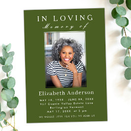 Convite Script Simples de Fotografia Funeral Minimalista M