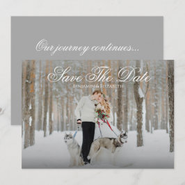 Convite Script Simples e Elegante Foto Salve a Data