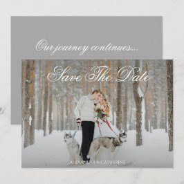 Convite Script Simples e Elegante Foto Salve a Data