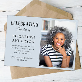 Convite Script Simples e Minimalista de Fotografia Funeral