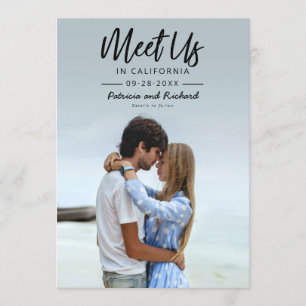 Convite Script Simples Nos Encontra Na Foto De Data De Sal