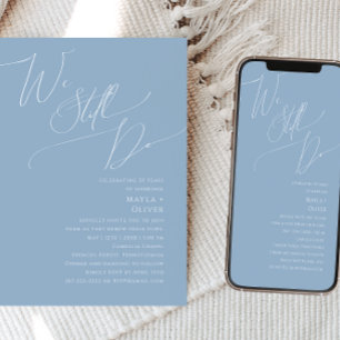 Convite Script Whimsical Azul Ainda Fazemos Renovação De