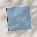 Convite Script Whimsical | Casamento Dusty Blue Square<br><div class="desc">Apresentando nossa impressionante escrita caprichosa | convite de casamento azul empoeirado perfeito para a sua simples celebração do primavera boho moderno. Nosso elegante design inclui uma paleta de cores vibrante brilhante e pastel com um script de caligrafia quic vintage. Quer você prefira um estilo minimalista ou clássico, nosso produto editável...</div>