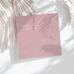 Convite Script Whimsical | Casamento Dusty Rosa Square<br><div class="desc">Apresentando nossa impressionante escrita caprichosa | convite para casamento empoeirado, rosa, perfeito para a sua simples celebração do primavera boho. Nosso elegante design inclui uma paleta de cores vibrante brilhante e pastel com um script de caligrafia quic vintage. Quer você prefira um estilo minimalista ou clássico, nosso produto editável exclusivo...</div>