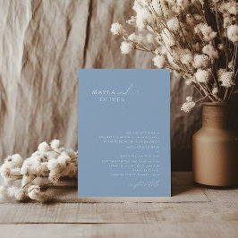 Convite Script Whimsical | Casamento Tradicional de Azul D