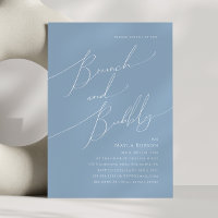 Script Whimsical | Dusty Blue Brunch e Bubble