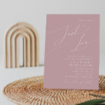 Convite Script Whimsical | Dusty Rosa Apenas Casamento De<br><div class="desc">Apresentando nossa impressionante escrita caprichosa | rosa empoeirado adoro convite de casamento perfeito para a sua simples celebração do primavera boho. Nosso elegante design inclui uma paleta de cores vibrante brilhante e pastel com um script de caligrafia quic vintage. Quer você prefira um estilo minimalista ou clássico, nosso produto editável...</div>