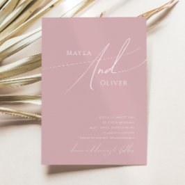 Convite Script Whimsical | Dusty Rosa Casual