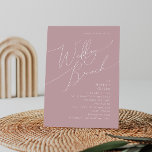 Convite Script Whimsical | Dusty Rosa Wedch Brunch<br><div class="desc">Apresentando nossa impressionante escrita caprichosa | convite para o almoço de rosa empoeirado perfeito para a sua simples celebração do primavera boho moderno. Nosso elegante design inclui uma paleta de cores vibrante brilhante e pastel com um script de caligrafia quic vintage. Quer você prefira um estilo minimalista ou clássico, nosso...</div>