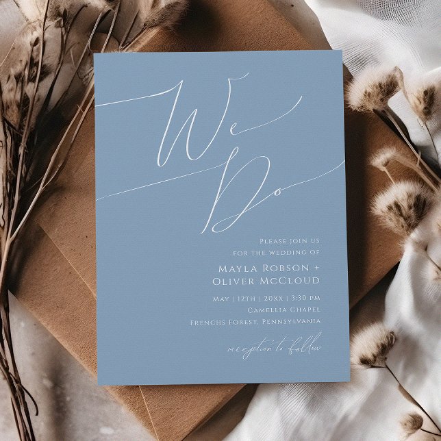 Convite Script Whimsical | Rosa Dusty Fazemos Casamento (Criador carregado)