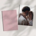 Convite Script Whimsical | Rosa Monograma Foto Casamento<br><div class="desc">Apresentando nossa impressionante escrita caprichosa | convite para casamento de fotos rosa monograma perfeito para a sua simples celebração do primavera boho moderno. Nosso elegante design inclui uma paleta de cores vibrante brilhante e pastel com um script de caligrafia quic vintage. Quer você prefira um estilo minimalista ou clássico, nosso...</div>