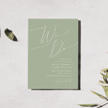 Convite Script Whimsical | Sage Green Fazemos Casamento<br><div class="desc">Apresentando nossa impressionante escrita caprichosa | sábio verde fazemos convite perfeito para sua simples celebração do primavera boho. Nosso elegante design inclui uma paleta de cores vibrante brilhante e pastel com um script de caligrafia quic vintage. Quer você prefira um estilo minimalista ou clássico, nosso produto editável exclusivo oferece luxo...</div>