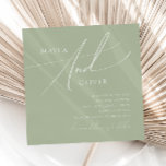Convite Script Whimsical | Sage Green Square Wedding<br><div class="desc">Apresentando nossa impressionante escrita caprichosa | convite para casamento do Sage Green Square perfeito para a sua simples celebração do primavera boho moderno. Nosso elegante design inclui uma paleta de cores vibrante brilhante e pastel com um script de caligrafia quic vintage. Quer você prefira um estilo minimalista ou clássico, nosso...</div>