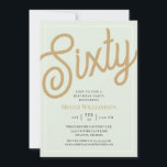 Convite Scripts verdes e Dourados 60º aniversário<br><div class="desc">Chic Elegant Green e Dourado Script 60th Aniversário Convite Seus convidados saberão que esta será uma festa especial apenas olhando para este convite!</div>
