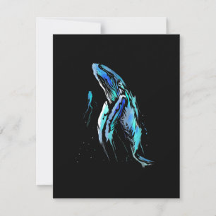 Convite Scuba Diver Humpback Baleia Nadando Presente