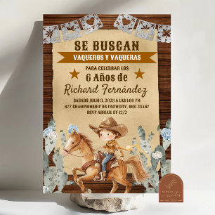 Convite Se Buscan Queria o aniversário do cowboy mexicano
