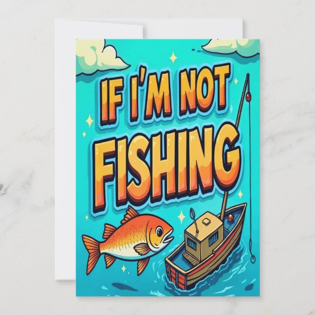 Convite Se eu não estiver pescando (Frente)