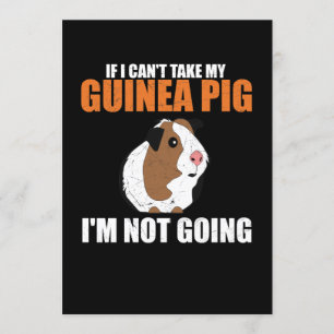 Convite Se eu não puder pegar meu porco guineense, eu nã