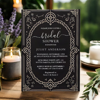 Convite Se o Chá de panela de Pergaminho Medieval Nórdico 