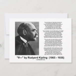 Convite "Se— "Poema De Rudyard Kipling Convida