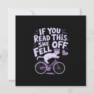 Convite Se Você Ler Isto Ela Caiu: Engraçado Biker Humor