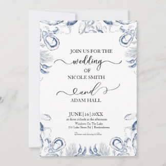 Convite  Sea Beach Wedding Invitation |Coastal Destination