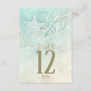 Convite Sea Foam Beach Wedding ID837