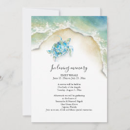 Convite Sea Turtle Celebration of Life Invitations
