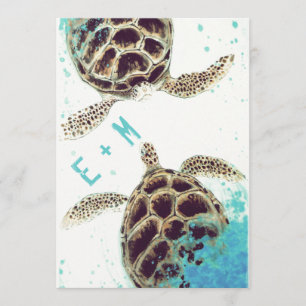 Convite © Sea Turtle Love Aquarium Invitation