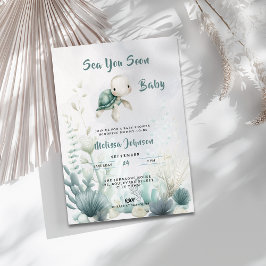 Convite Sea You Soon Baby Shower Gender Neutral Invitation