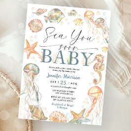 Convite Sea You Soon Ocean Baby Shower Gender Neutral