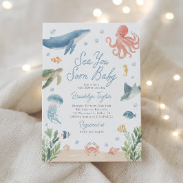 Convite Sea You Soon Under the Sea Baby Shower