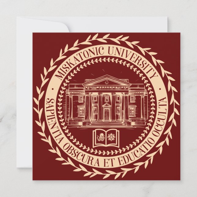 Convite Seal da Universidade Miskatonic (Frente)