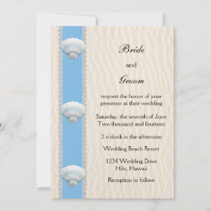 Convite Seashell Beach Wedding