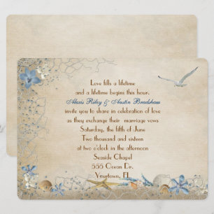 Convite Seashore Wedding