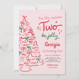 Convite Season Two Celebrate Coquette Christmas Birthday